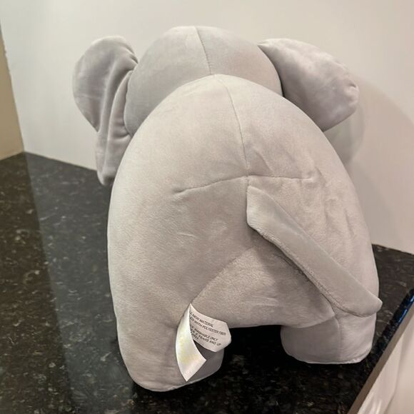 Linzy Toy Squishy Soft Gray Elephant Plush Stuffed Animal 15” with sparkle ears - Picture 4 of 8